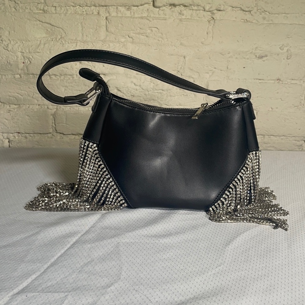 Dolls kill rhinestone black mini purse